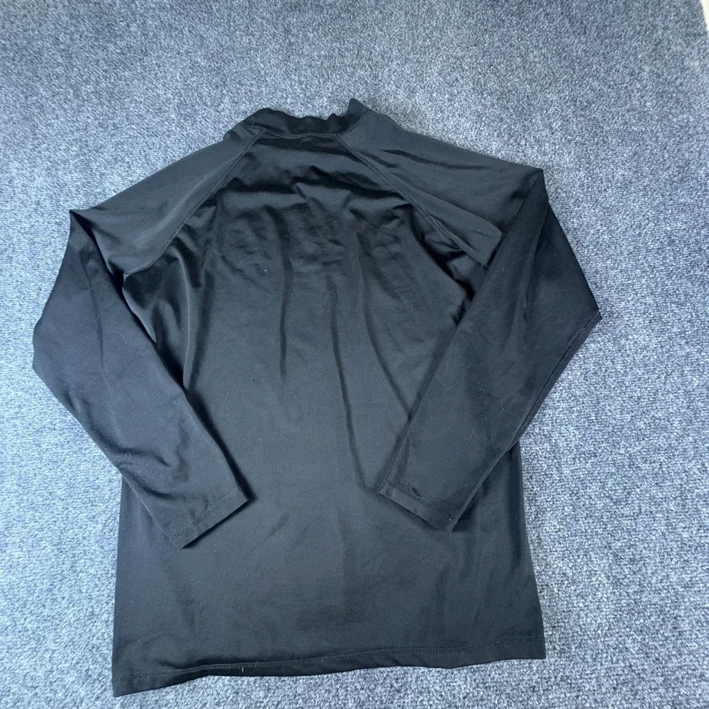 Kanu Surf Rash Guard Top Mens XL Black Logo Graphic Raglan Sleeve Activewear